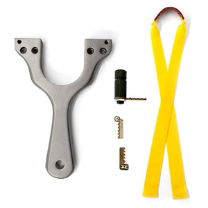 Gray Factory Cheap Price U Shape Slingshot Stainless Hunting Steel Sling shot with laser accessories