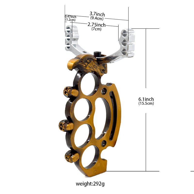 Sienna Factory New Design Alloy Slingshot Shooting Sling shot with Rubber band
