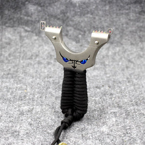 Gray Fast Pressing Clip Free Tying Little Monster Outdoor Precision Little Devil Flat Leather Little Devil Stainless Steel Slingshot