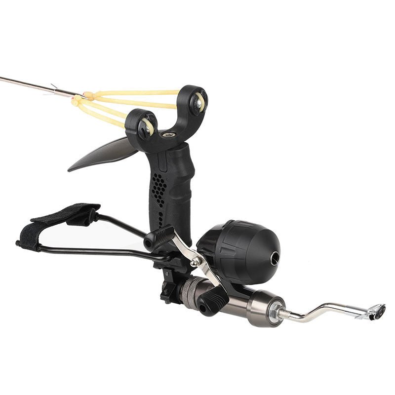 Antique White Fish Shooting Slingshot High Precision Fish Bladder Outdoor Fishing Fish Shooting Artifact With Fishing Wheel Group Target Shooting