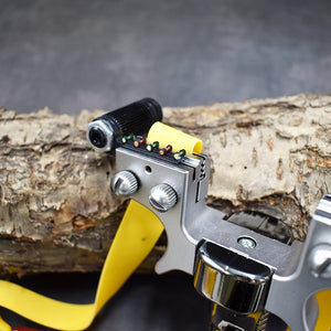 Dim Gray Four-color double screw resin slingshot hunting outdoor precision shooting sling shot