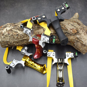 Dim Gray Four-color double screw resin slingshot hunting outdoor precision shooting sling shot