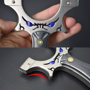 Dark Slate Gray Piaoyu New Stainless Steel Sling shot High Quality Laser Slingshot with Flat Rubber Band Outdoor Competitive Shooting Catapult