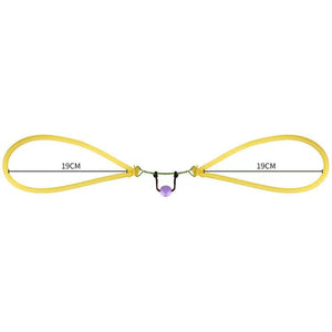 Beige High Elastic Rebound Fast Fish Archery Rubber Band Slingshot Bracket With Hand Dispenser Archery Traditional 3060 Rubber Band