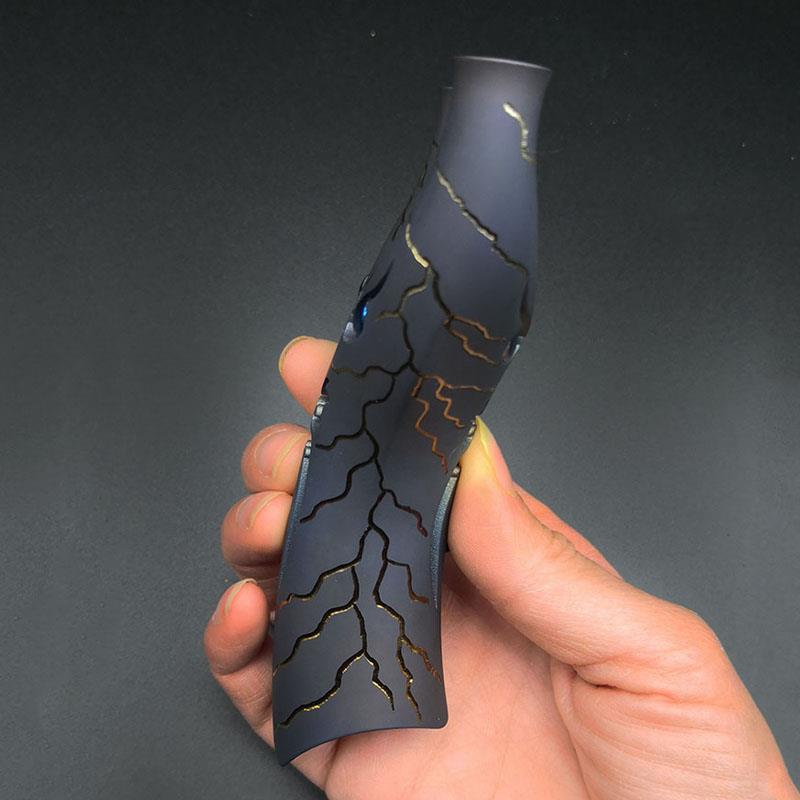 Dark Slate Gray High-end Small Monster Titanium Alloy Slingshot High Precision Outdoor Large Power Flat Leather Target Shooting Launch Slingshot