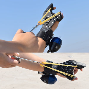 Light Steel Blue High power stainless steel outdoor sling shot shooting traditional rubber band sling shot hunting sling shot set