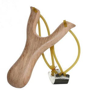 Rosy Brown High Quality Children's Toy Wooden Slingshot For Outdoor Shooting SLINGSTER
