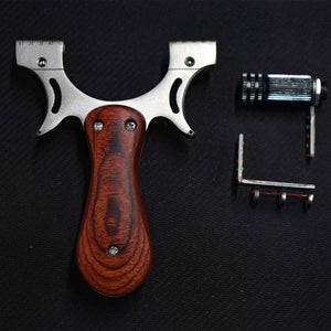 Black High Quality Infrared Aiming Hunting Slingshot Stainless Steel Catapult with Rubber Band for Outdoor Shooting Game Sling Shot
