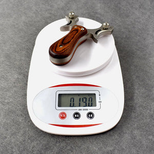 Slate Gray High quality strong stainless steel and solid wood hunting outdoor shooting slingshot set