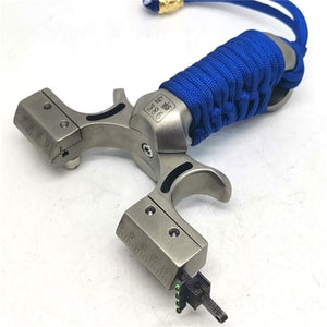 Dark Slate Gray High Quality Support Head Stainless Steel 98K Heavy Bow Flat Leather Fast Compression Non Binding Bow Sweat Absorbent Catapult