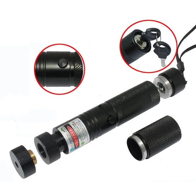 Hot sale powerful Laser Pen Green Laser Pointer Light hard anodizing black Pointer Pen 303 Adjustable Focus 532nm For Hunting - INDIAN SLINGSHOT