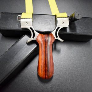 Hunting Slingshot Stainless Steel Wood Handle With Infrared Sight Use Flat Rubber Band Outdoor Shooting Games - INDIAN SLINGSHOT