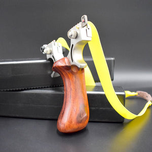 Hunting Slingshot Stainless Steel Wood Handle With Infrared Sight Use Flat Rubber Band Outdoor Shooting Games - INDIAN SLINGSHOT