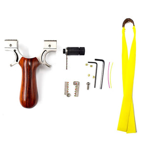 Hunting Slingshot Stainless Steel Wood Handle With Infrared Sight Use Flat Rubber Band Outdoor Shooting Games - INDIAN SLINGSHOT