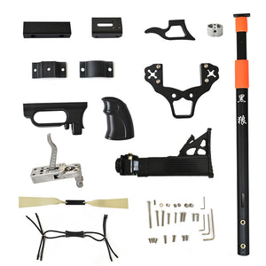 Gray New Retractable Long Rod Slingshot Outdoor Target Shooting Fishing Slingshot Rifle Precision Shooting INDIAN SLINGSHOT