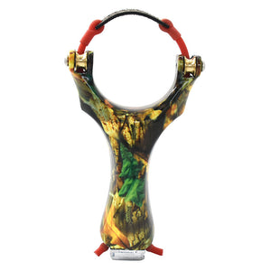 Dark Olive Green Outdoor Sports Shooting Slingshot with Strong Rubber Band INDIAN SLINGSHOT