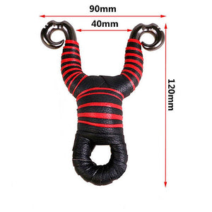 Dark Salmon Titanium Steel Powerful Red/Black Wrap Slingshot Outdoor Target Shooting Catapult MARKSMAN