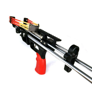 Light Pink Falcon PRO Double Gear Lock Slingshot Rifle Rod For Fishing And Target Practice MARKSMAN
