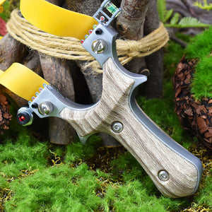 Dark Olive Green New Alloy Wood Patch High Precision Slingshot INDIAN SLINGSHOT