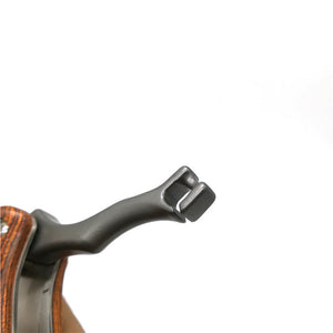 Dim Gray Wood Patch Folding Stainless Steel Slingshot MARKSMAN