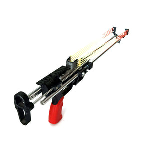 Dark Slate Gray Falcon PRO Double Gear Lock Slingshot Rifle Rod For Fishing And Target Practice MARKSMAN