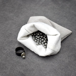 Dim Gray Steel Ball Bag + Strong Magnetic Ring Combination Professional Shooting Slingshot Accessories INDIAN SLINGSHOT