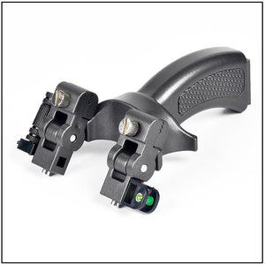 Laser aiming slingshot head can be rotated equipped with level instrument high precision flat leather slingshot outdoor shooting - INDIAN SLINGSHOT