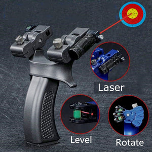 Dark Slate Gray Adjustable Level and Laser Aiming Head Slingshot SLINGSTER