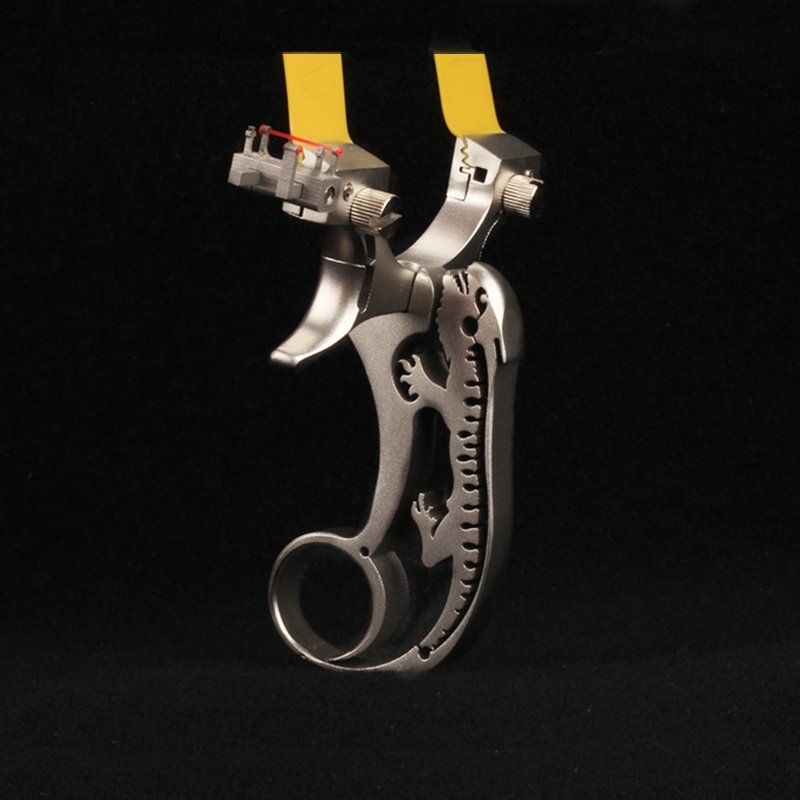 Black New Monster Lizard Stainless Steel Slingshot INDIAN SLINGSHOT