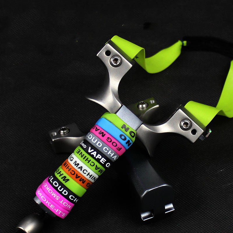 New 440C Stainless Steel Aluminum Handle Clip Flat Leather Slingshot High Back Outdoor Professional Shooting And Hunting - INDIAN SLINGSHOT