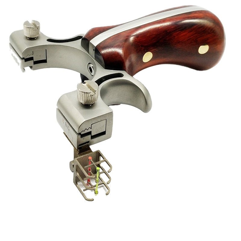 New Product Sandalwood 98K Wire Cutting Fiber Optic Point Flattened Leather Slingshot Outdoor Professional Shooting And Target Shooting - INDIAN SLINGSHOT