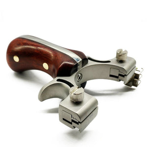 New Product Sandalwood 98K Wire Cutting Fiber Optic Point Flattened Leather Slingshot Outdoor Professional Shooting And Target Shooting - INDIAN SLINGSHOT