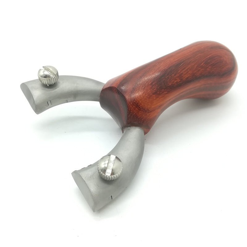 New Product Wooden Handle Slingshot Sandalwood Stainless Steel Spring Fast Pressure Catapult Outdoor Target Shooting Sports - INDIAN SLINGSHOT