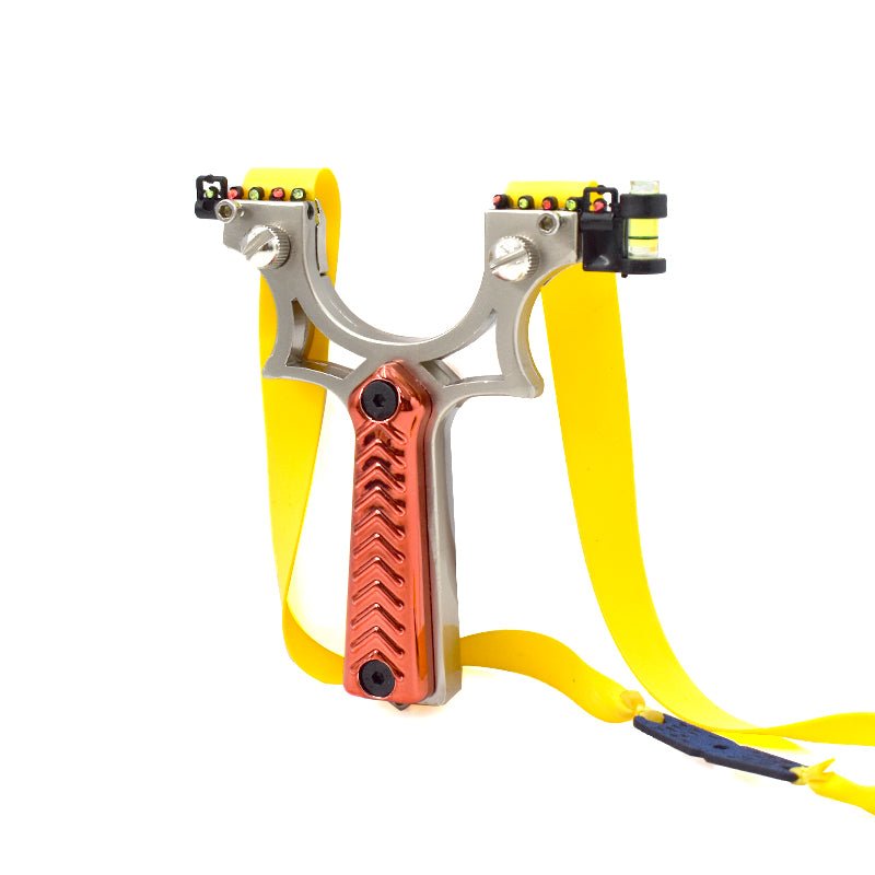 New slingshot hunting slingshot powerful alloy slingshot with sight level rubber band for outdoor shooting - INDIAN SLINGSHOT