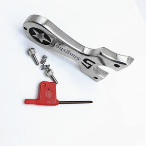 New Slingshot Stainless Steel Foreign Trade U7 Flat Rubber Slingshot Quick Press Outdoor Pentagram Target Shooting Slingshot - INDIAN SLINGSHOT