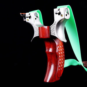 New Slingshot Wooden Handle Camshaft Lever Stainless Steel Slingshot Outdoor Target Shooting Catapult Toys For Children Boys Games - INDIAN SLINGSHOT