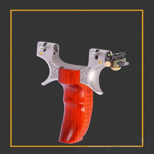 Dark Slate Gray New Slingshot Wooden Handle Camshaft Lever Stainless Steel Slingshot Outdoor Target Shooting Games Catapult MARKSMAN