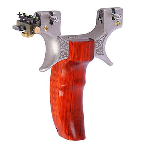 Sienna New Slingshot Wooden Handle Camshaft Lever Stainless Steel Slingshot Outdoor Target Shooting Games Catapult MARKSMAN