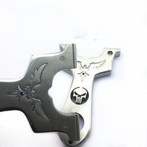 New stainless steel outdoor strong 304 flat leather sling shot slingshot - INDIAN SLINGSHOT