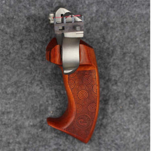 New Stainless Steel Red Sandalwood Solid Wood With Hook Recurve High Grade Flat Leather Bow Slingshot Outdoor Shooting - INDIAN SLINGSHOT