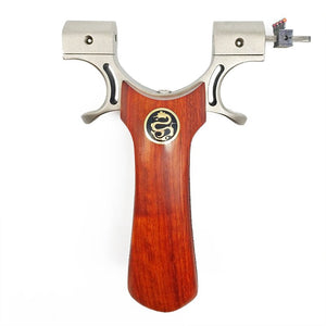 New Stainless Steel Red Sandalwood Solid Wood With Hook Recurve High Grade Flat Leather Bow Slingshot Outdoor Shooting - INDIAN SLINGSHOT