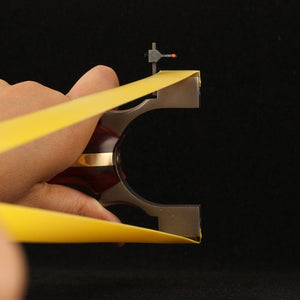 New Titanium Alloy Flat Leather Slingshot Free Binding Camshaft Oblique Red Sandalwood Handle Outdoor Shooting Target Shooting Sports - INDIAN SLINGSHOT