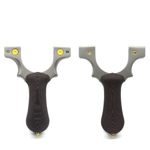 New Titanium Alloy Folding Slingshot Flat Leather Fast Compression Bow Free New G10 Patch Outdoor Catapult - INDIAN SLINGSHOT
