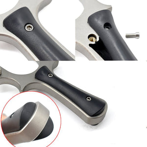 Outdoor hunting and shooting stainless steel patch slingshot Laser Slingshot with rubber band - INDIAN SLINGSHOT