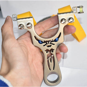 Outdoor Hunting Shooting Stainless Steel Double Screw Metal Slingshot - INDIAN SLINGSHOT