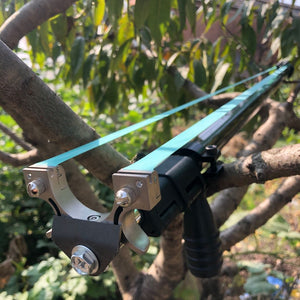 Outdoor Lengthened Freely Retractable Straight Bar Slingshot Flat Leather Slingshot Laser High Precision with infrared slingshot - INDIAN SLINGSHOT