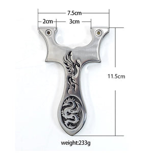 Lavender Dragon Phoenix Totem Stainless Steel Slingshot MARKSMAN