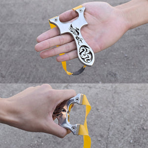 Outdoor professional hunting stainless steel dragon and phoenix totem slingshot - INDIAN SLINGSHOT