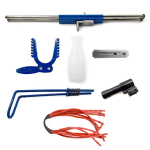 Outdoor professional powerful multifunctional Blue telescopic long metal slingshot with rubber band for hunting - INDIAN SLINGSHOT