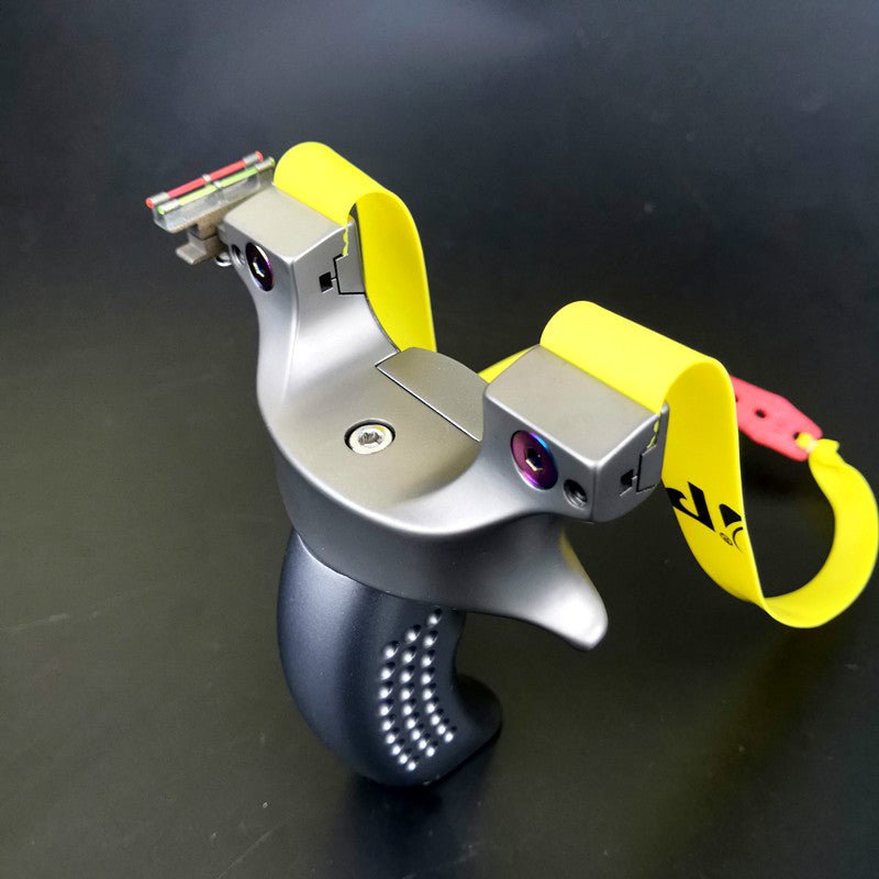 Outdoor sports hunting slingshot titanium alloy slingshot powerful flat rubber band precision slingshot outdoor sports - INDIAN SLINGSHOT